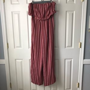 American Eagle Striped Jump Suit
